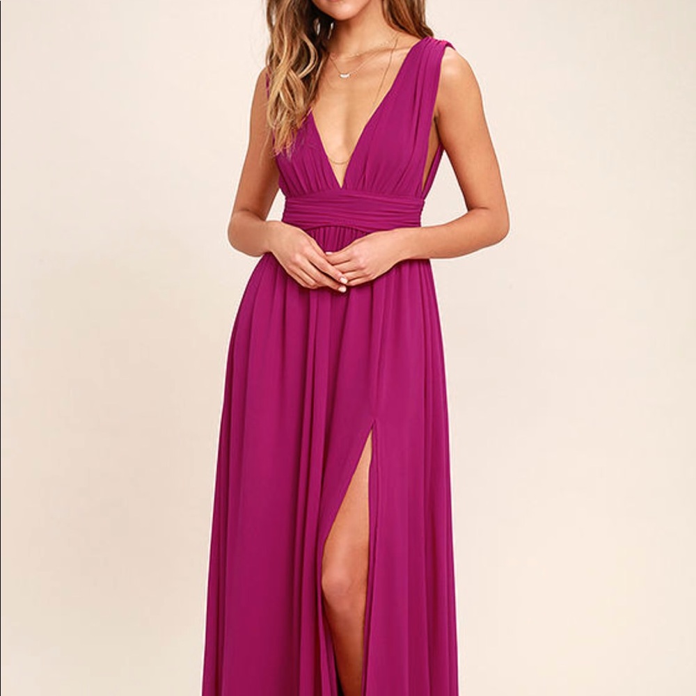 Lulu’s Magenta Maxi Dress